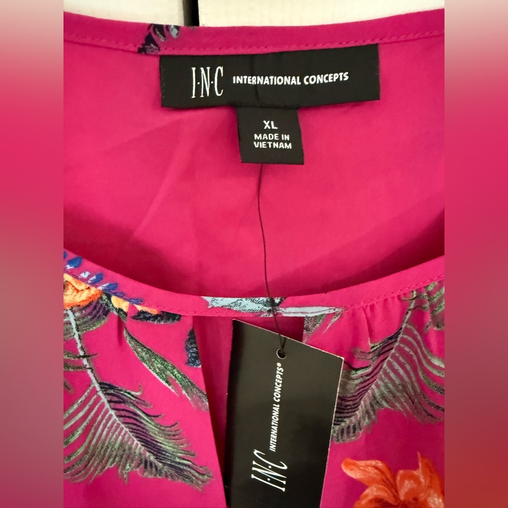 INC International Concepts Women’s Floral Pink A-Line Dress - Picture 7 of 10